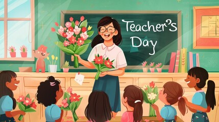 Teacher Appreciation Day in a Vibrant Classroom