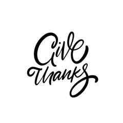 Elegant calligraphy illustration with Give Thanks, embodying celebration and appreciation