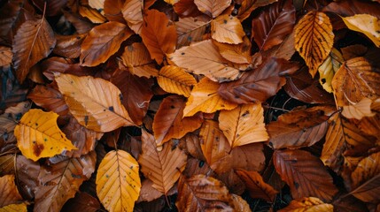 Autumn leaves background illustration generated by ai