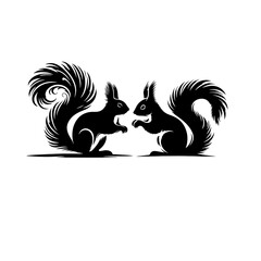 squirrel logo vector icon illustration design