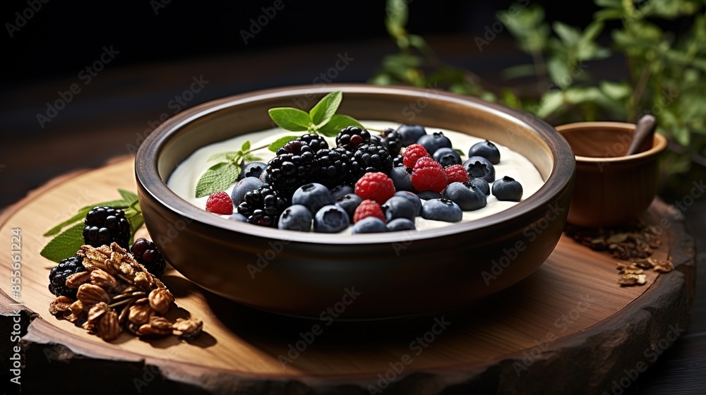 Poster berries in a cup