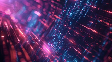 Obraz premium Binary code background illustration generated by ai