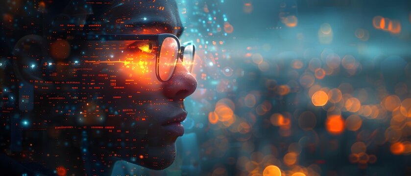 Digital Painting, Intelligence in Investment Decisions, Explore the role of intelligence in making informed investment decisions., Perspective View