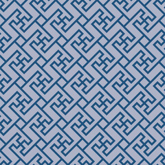 Japanese Diagonal Maze Line Vector Seamless Pattern