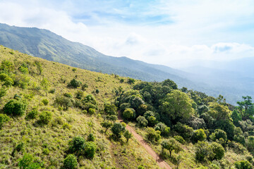 Fototapeta premium Brahmagiri Hills in Wayanad, Kerala, India.