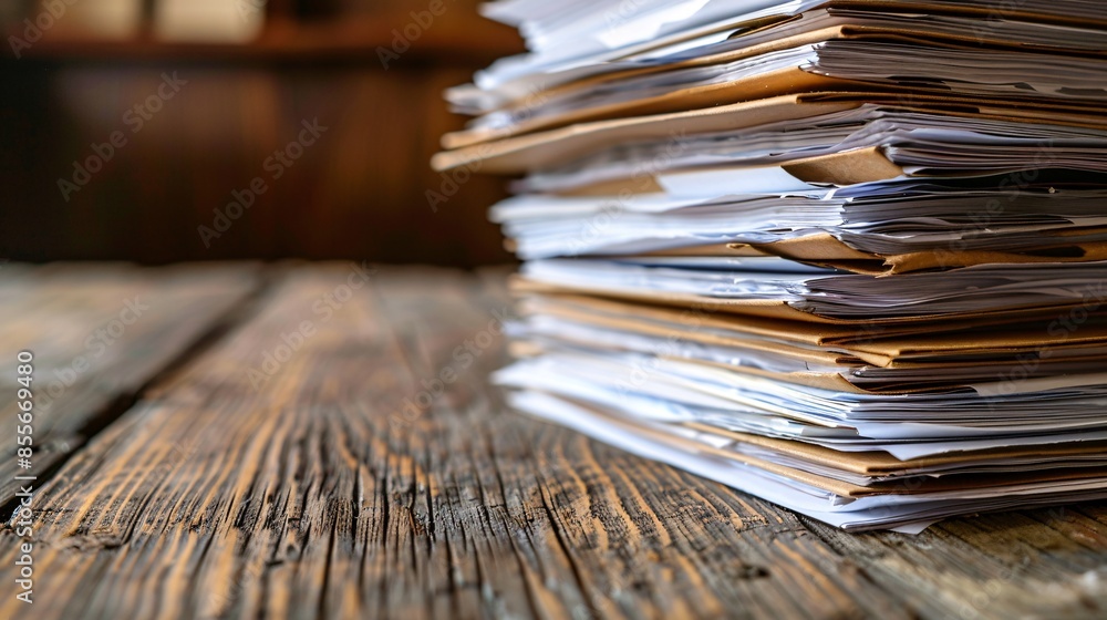 Poster a stack of neatly organized documentation labeled ai regulation sits on a wooden table, prominently 