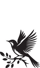 Fototapeta premium A bird silhouette vector art illustration