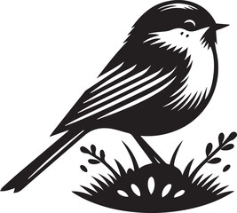 A bird silhouette vector art illustration