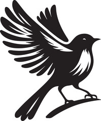 A bird silhouette vector art illustration