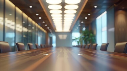 Blurry background of vacant meeting room