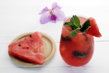 Caipirinha, typical alcoholic drink from Brazil. made with cachaca or vodka, fruit, ice and sugar