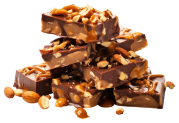 PNG Toffee chocolate dessert fudge.