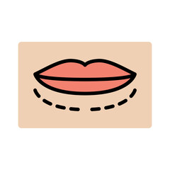 Lip reduction icon