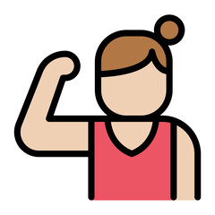 Strong woman icon