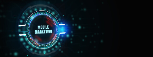 Mobile marketing concept. 3d illustration