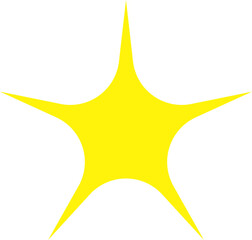 Fototapeta premium Golden star isolated on white background.