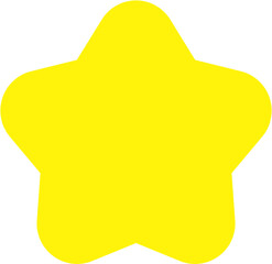  Golden star isolated on white background.