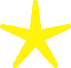  Golden star isolated on white background.