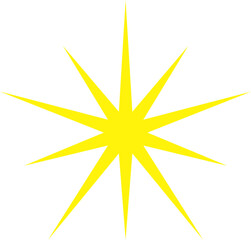 Obraz premium Golden star isolated on white background.