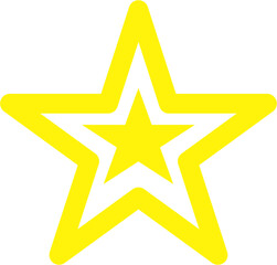 Obraz premium Golden star isolated on white background.