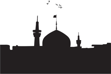 Imam Raza holy shrine silhouette © SyedFakhar
