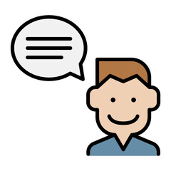 Talking, speaking icon