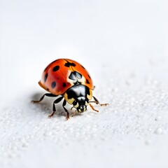 Fototapeta premium beautiful ladybug on white background