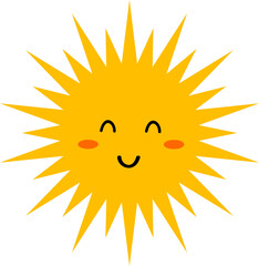 Sun cartoon character.