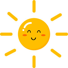 Sun cartoon character.