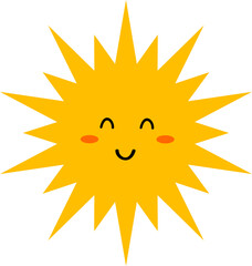 Sun cartoon character.