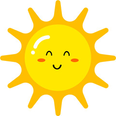 Sun cartoon character.