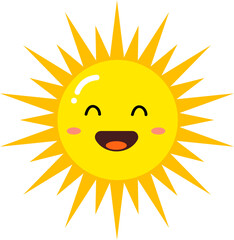 Sun cartoon character.