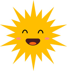 Sun cartoon character.