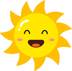 Sun cartoon character.