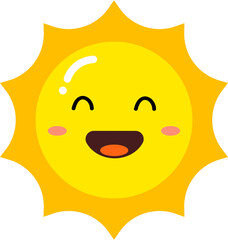 Sun cartoon character.