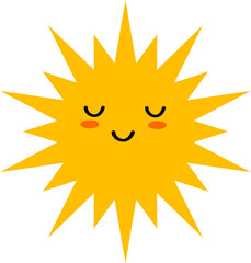 Sun cartoon character.