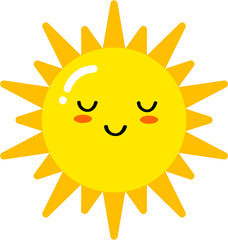Sun cartoon character.