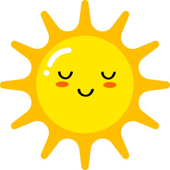 Sun cartoon character.