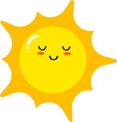 Sun cartoon character.