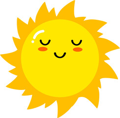 Sun cartoon character.
