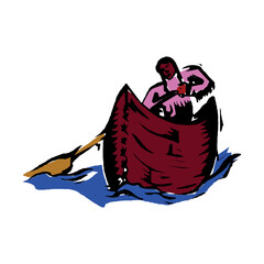 A lone adventurer steers a sleek motorboat across tranquil waters, embodying freedom and leisure. The sun glints off the surface, highlighting the man s focused expression as he navigates through