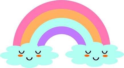 Colorful rainbow element background.