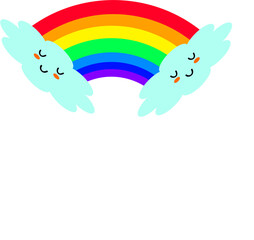 Colorful rainbow element background.