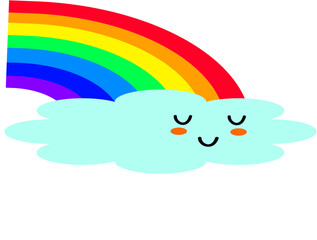 Colorful rainbow element background.