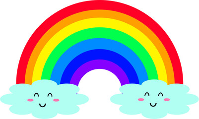 Colorful rainbow element background.