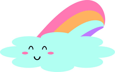 Colorful rainbow element background.