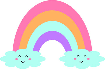 Colorful rainbow element background.