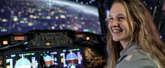 A Flight Instructor Guiding Students In A Flight Simulator, Offering A Taste Of Piloting