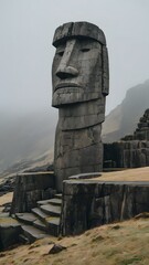 statue of buddha in the temple, ai generated