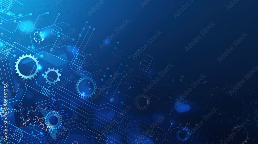 Poster electronic circuit board. technology concept ,microchip cpu processor circuit board. digital line